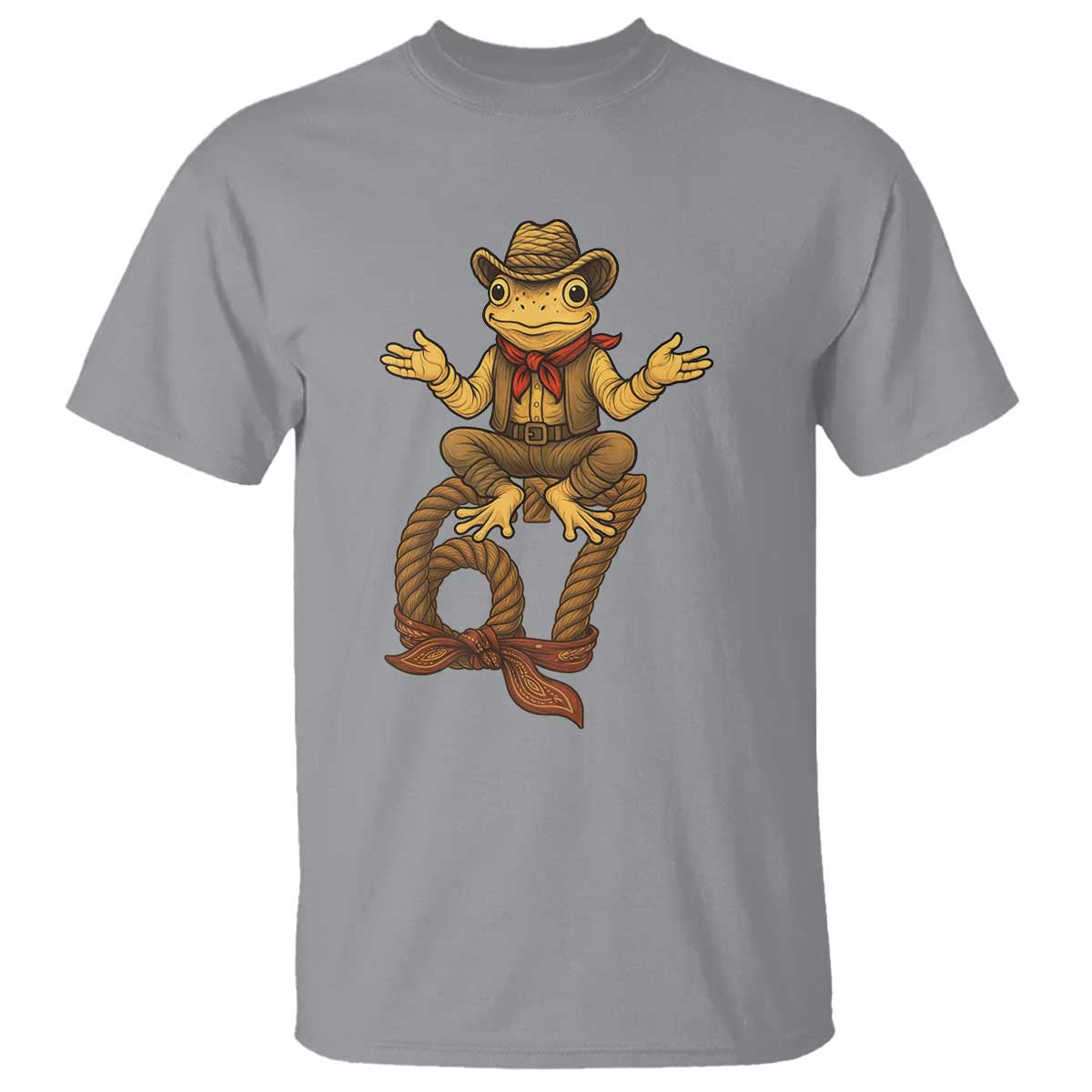 Funny Frog Cowboy Six Seven Meme T Shirt 67 Doot Doot Western Animal Trend Gift - Wonder Print Shop