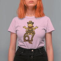 Funny Frog Cowboy Six Seven Meme T Shirt For Women 67 Doot Doot Western Animal Trend Gift - Wonder Print Shop