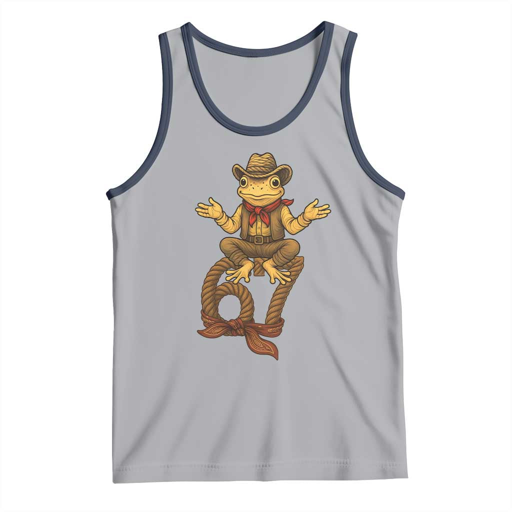 Funny Frog Cowboy Six Seven Meme Tank Top 67 Doot Doot Western Animal Trend Gift - Wonder Print Shop