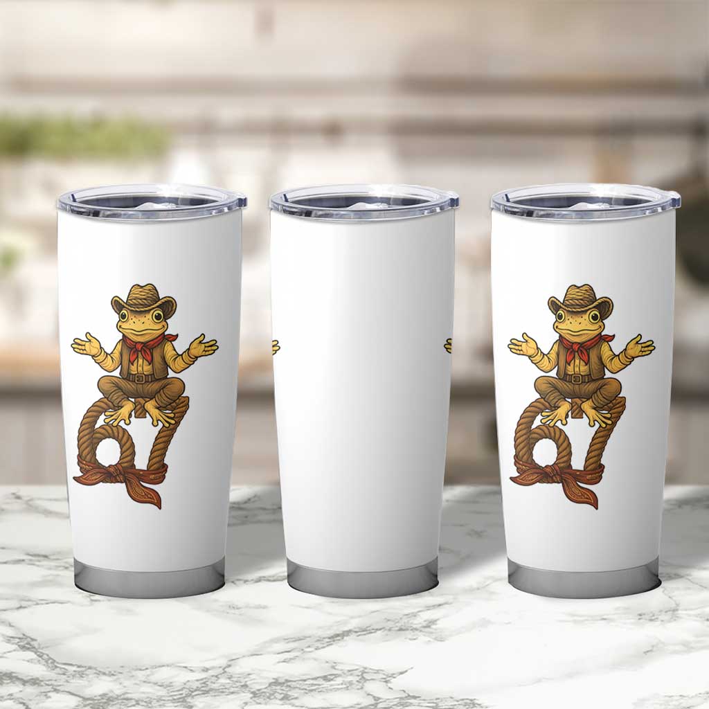 Funny Frog Cowboy Six Seven Meme Tumbler Cup 67 Doot Doot Western Animal Trend Gift - Wonder Print Shop