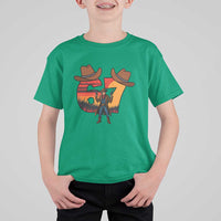 Six Seven Meme Cowboy T Shirt For Kid Funny Western 67 Trend Gift - Wonder Print Shop