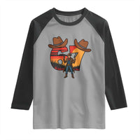 Six Seven Meme Cowboy Raglan Shirt Funny Western 67 Trend Gift - Wonder Print Shop