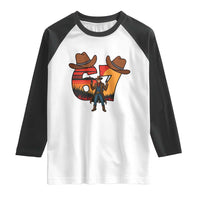 Six Seven Meme Cowboy Raglan Shirt Funny Western 67 Trend Gift - Wonder Print Shop
