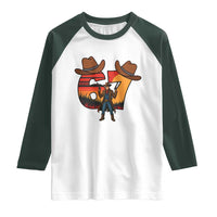 Six Seven Meme Cowboy Raglan Shirt Funny Western 67 Trend Gift - Wonder Print Shop