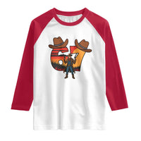 Six Seven Meme Cowboy Raglan Shirt Funny Western 67 Trend Gift - Wonder Print Shop