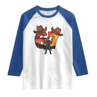 Six Seven Meme Cowboy Raglan Shirt Funny Western 67 Trend Gift - Wonder Print Shop