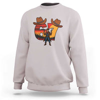 Six Seven Meme Cowboy Sweatshirt Funny Western 67 Trend Gift - Wonder Print Shop