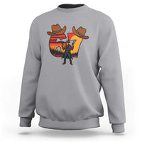 Six Seven Meme Cowboy Sweatshirt Funny Western 67 Trend Gift - Wonder Print Shop