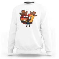 Six Seven Meme Cowboy Sweatshirt Funny Western 67 Trend Gift - Wonder Print Shop