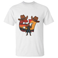 Six Seven Meme Cowboy T Shirt Funny Western 67 Trend Gift - Wonder Print Shop