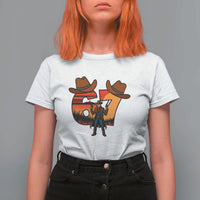 Six Seven Meme Cowboy T Shirt For Women Funny Western 67 Trend Gift - Wonder Print Shop