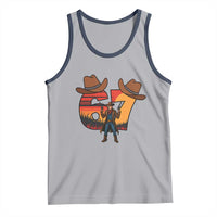 Six Seven Meme Cowboy Tank Top Funny Western 67 Trend Gift - Wonder Print Shop