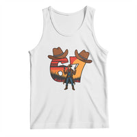 Six Seven Meme Cowboy Tank Top Funny Western 67 Trend Gift - Wonder Print Shop