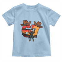 Six Seven Meme Cowboy Toddler T Shirt Funny Western 67 Trend Gift - Wonder Print Shop