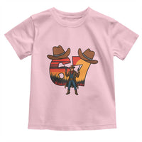 Six Seven Meme Cowboy Toddler T Shirt Funny Western 67 Trend Gift - Wonder Print Shop