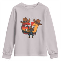 Six Seven Meme Cowboy Youth Sweatshirt Funny Western 67 Trend Gift - Wonder Print Shop