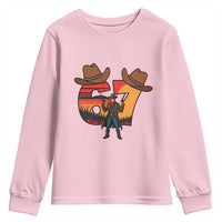Six Seven Meme Cowboy Youth Sweatshirt Funny Western 67 Trend Gift - Wonder Print Shop