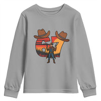 Six Seven Meme Cowboy Youth Sweatshirt Funny Western 67 Trend Gift - Wonder Print Shop