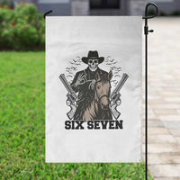 Six Seven Meme Skeleton Cowboy Garden Flag Funny Western Gift - Wonder Print Shop