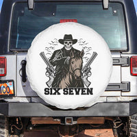 Six Seven Meme Skeleton Cowboy Spare Tire Cover Funny Western Gift - Wonder Print Shop