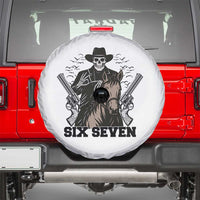 Six Seven Meme Skeleton Cowboy Spare Tire Cover Funny Western Gift - Wonder Print Shop