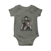 Six Seven Meme Skeleton Cowboy Baby Onesie Funny Western Gift - Wonder Print Shop