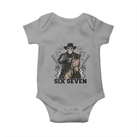 Six Seven Meme Skeleton Cowboy Baby Onesie Funny Western Gift - Wonder Print Shop