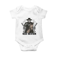 Six Seven Meme Skeleton Cowboy Baby Onesie Funny Western Gift - Wonder Print Shop