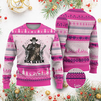 Six Seven Meme Skeleton Cowboy Ugly Christmas Sweater Funny Western Gift - Wonder Print Shop