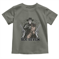 Six Seven Meme Skeleton Cowboy Toddler T Shirt Funny Western Gift - Wonder Print Shop