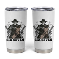 Six Seven Meme Skeleton Cowboy Tumbler Cup Funny Western Gift - Wonder Print Shop