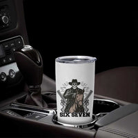 Six Seven Meme Skeleton Cowboy Tumbler Cup Funny Western Gift - Wonder Print Shop