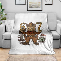 Funny Cowcat Six Seven Meme Throw Blanket Gen Alpha 67 Trend Gift - Wonder Print Shop