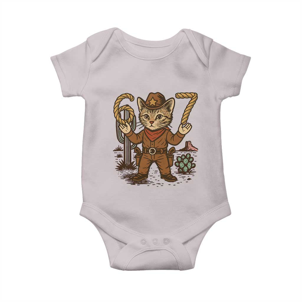Funny Cowcat Six Seven Meme Baby Onesie Gen Alpha 67 Trend Gift - Wonder Print Shop