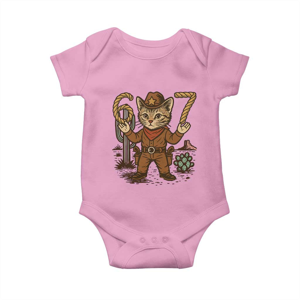 Funny Cowcat Six Seven Meme Baby Onesie Gen Alpha 67 Trend Gift - Wonder Print Shop