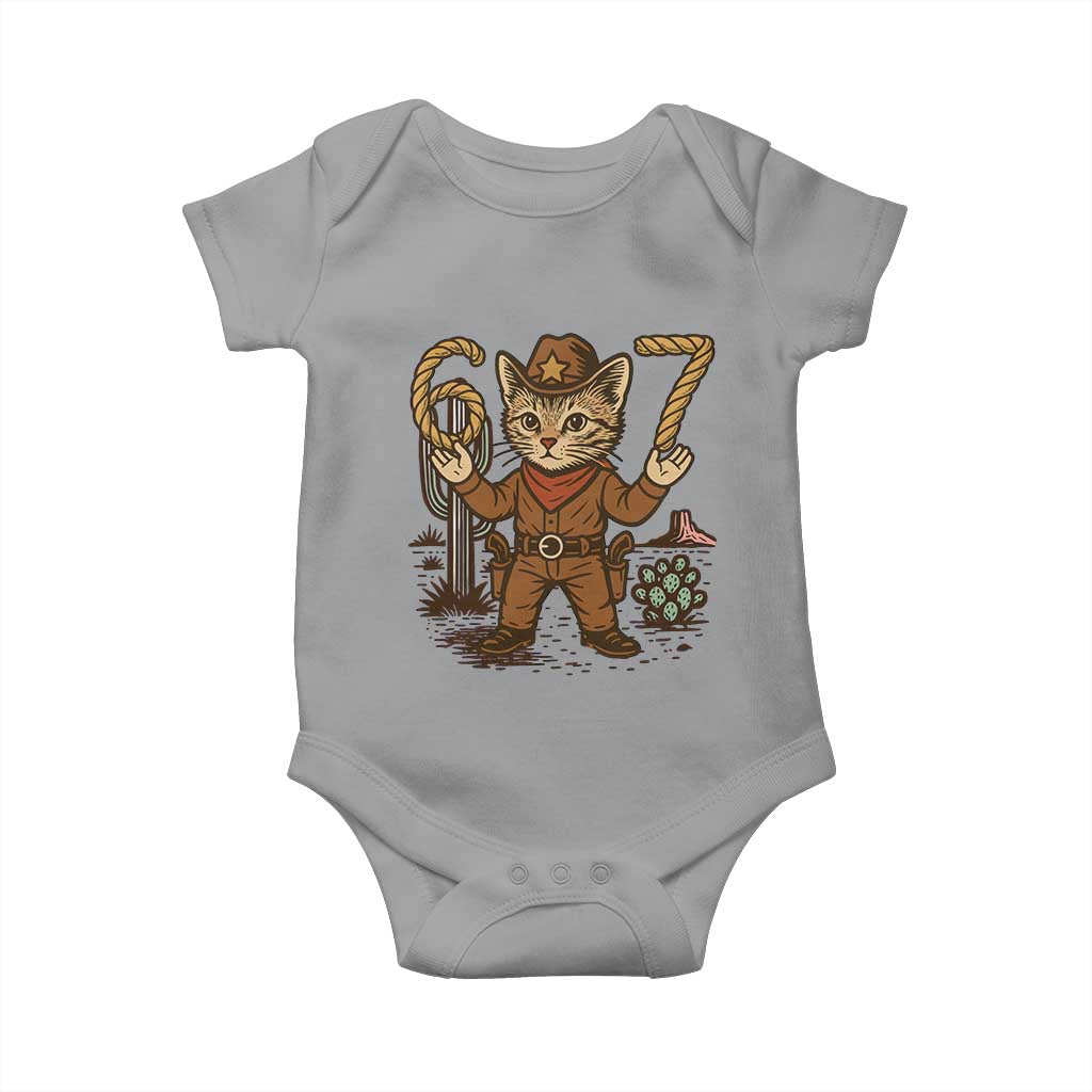 Funny Cowcat Six Seven Meme Baby Onesie Gen Alpha 67 Trend Gift - Wonder Print Shop