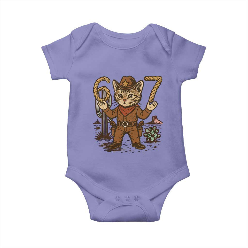 Funny Cowcat Six Seven Meme Baby Onesie Gen Alpha 67 Trend Gift - Wonder Print Shop