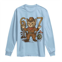 Funny Cowcat Six Seven Meme Long Sleeve Shirt Gen Alpha 67 Trend Gift - Wonder Print Shop