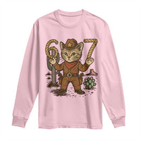 Funny Cowcat Six Seven Meme Long Sleeve Shirt Gen Alpha 67 Trend Gift - Wonder Print Shop