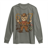 Funny Cowcat Six Seven Meme Long Sleeve Shirt Gen Alpha 67 Trend Gift - Wonder Print Shop