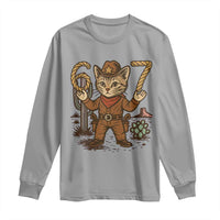 Funny Cowcat Six Seven Meme Long Sleeve Shirt Gen Alpha 67 Trend Gift - Wonder Print Shop