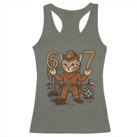 Funny Cowcat Six Seven Meme Racerback Tank Top Gen Alpha 67 Trend Gift - Wonder Print Shop