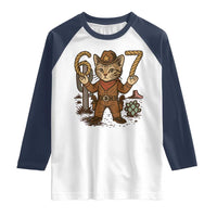 Funny Cowcat Six Seven Meme Raglan Shirt Gen Alpha 67 Trend Gift - Wonder Print Shop