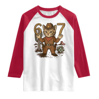 Funny Cowcat Six Seven Meme Raglan Shirt Gen Alpha 67 Trend Gift - Wonder Print Shop