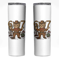 Funny Cowcat Six Seven Meme Skinny Tumbler Gen Alpha 67 Trend Gift - Wonder Print Shop