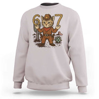 Funny Cowcat Six Seven Meme Sweatshirt Gen Alpha 67 Trend Gift - Wonder Print Shop