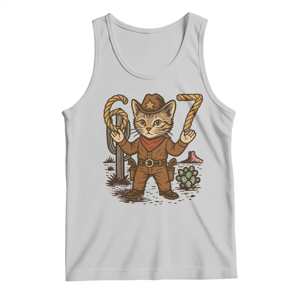 Funny Cowcat Six Seven Meme Tank Top Gen Alpha 67 Trend Gift - Wonder Print Shop