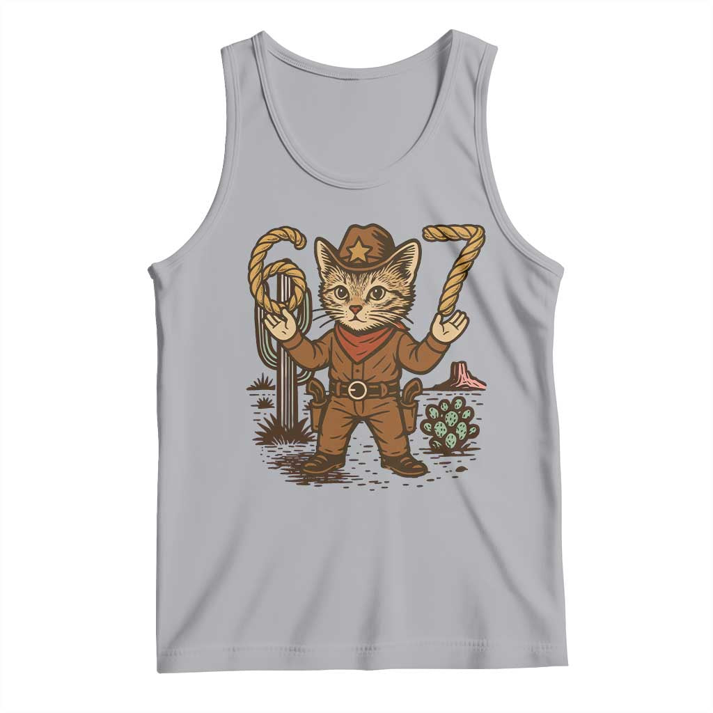 Funny Cowcat Six Seven Meme Tank Top Gen Alpha 67 Trend Gift - Wonder Print Shop