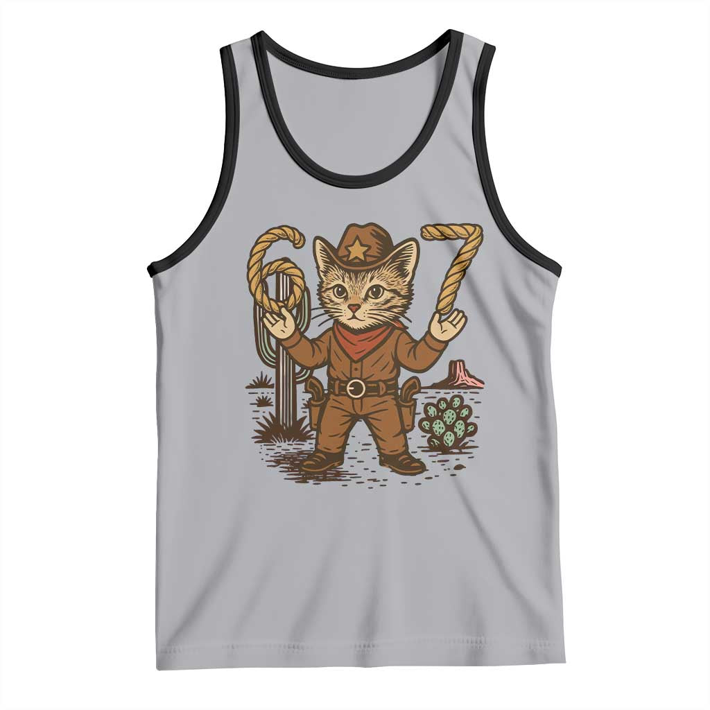 Funny Cowcat Six Seven Meme Tank Top Gen Alpha 67 Trend Gift - Wonder Print Shop