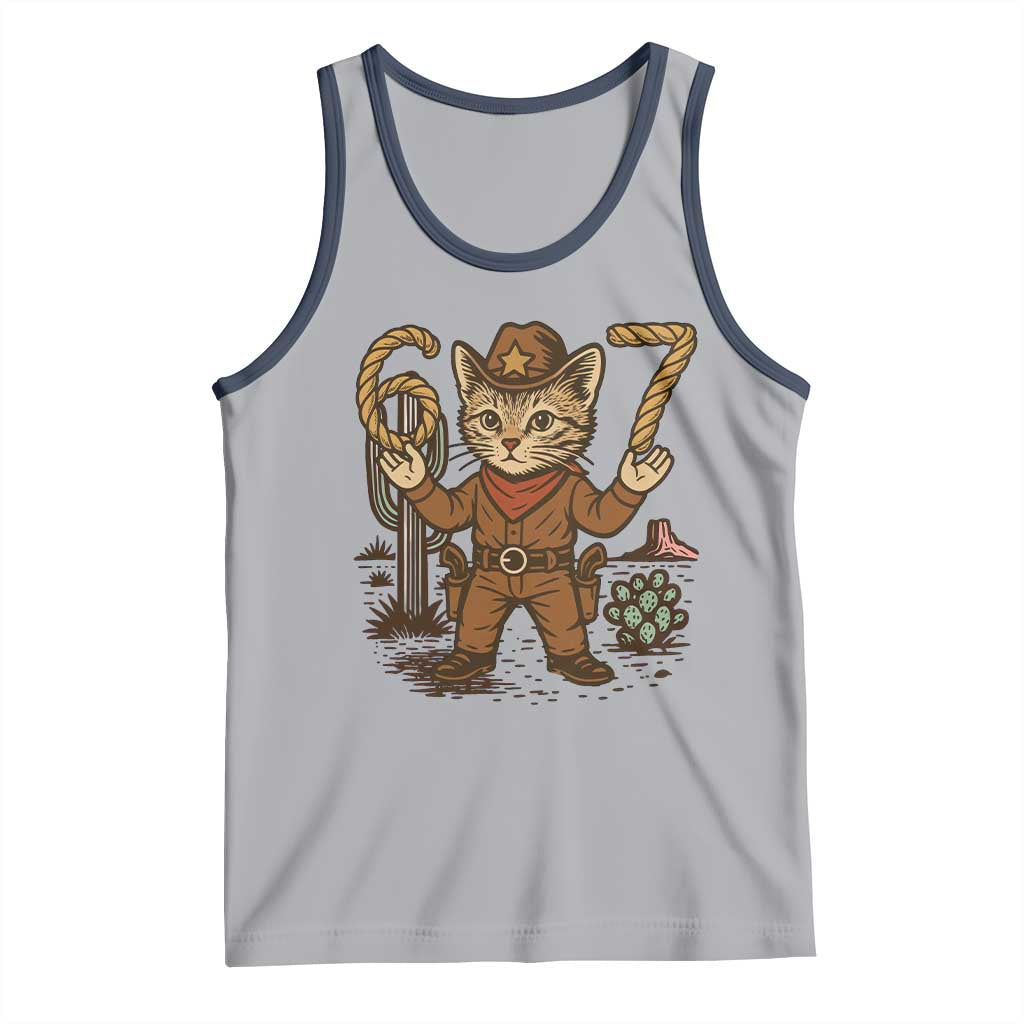 Funny Cowcat Six Seven Meme Tank Top Gen Alpha 67 Trend Gift - Wonder Print Shop